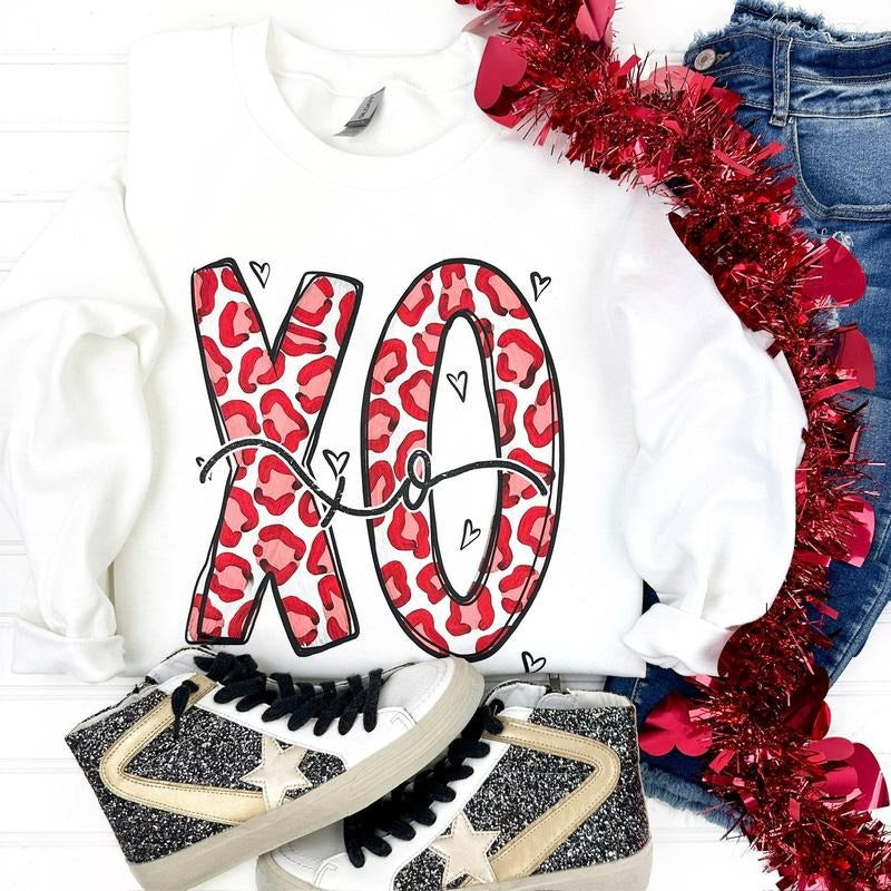 Cheetah XOXOXO Gildan WHITE - Adult & Kids T-Shirts, Sweatshirts & Hoodies apparel design preview 1