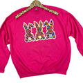 Chenille Bunnies Patch HOT PINK - Adult & Kids T-Shirts, Sweatshirts & Hoodies apparel design preview 1