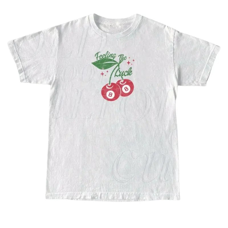 Cherry 8 Ball Feeling Luck Vintage 90s Retro Y2k - Adult & Kids T-Shirts, Sweatshirts & Hoodies apparel design preview 1