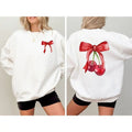 Cherry Bow Ribbon Trend Valentine Coquette - Adult & Kids T-Shirts, Sweatshirts & Hoodies apparel design preview 1