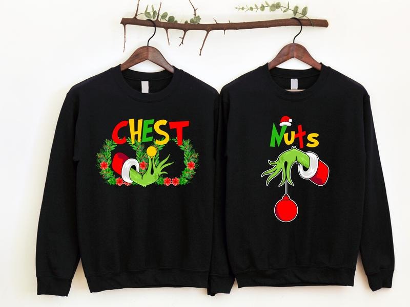 Chest Nuts Matching Couples Wife Husband New Married - Adult & Kids T-Shirts, Sweatshirts & Hoodies apparel design preview 1