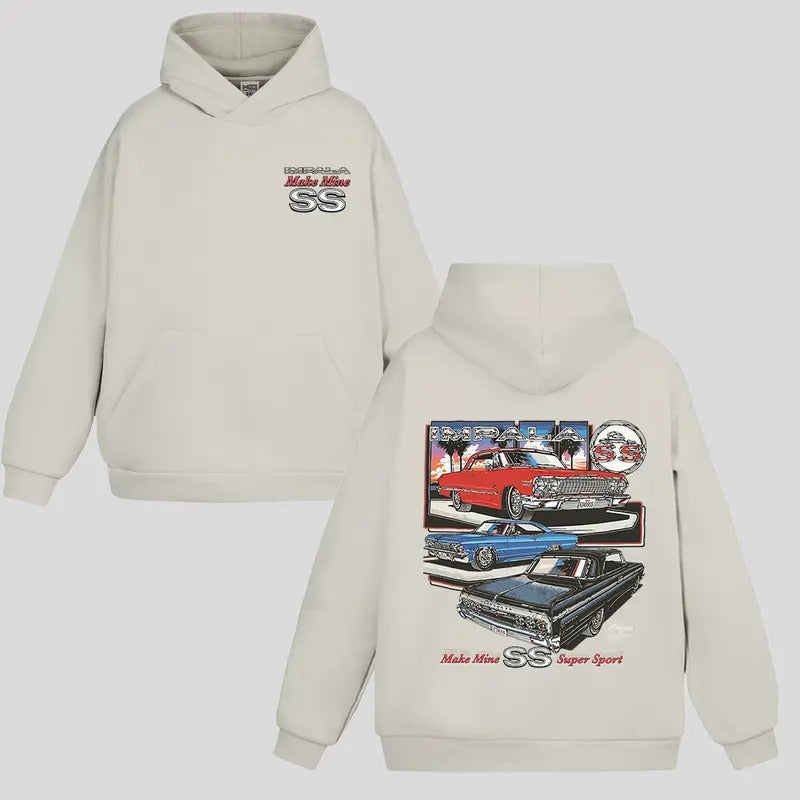 Chevrolet Impala SS Chevy Super Sport 409 1963 1964 - Adult & Kids T-Shirts, Sweatshirts & Hoodies apparel design preview 1
