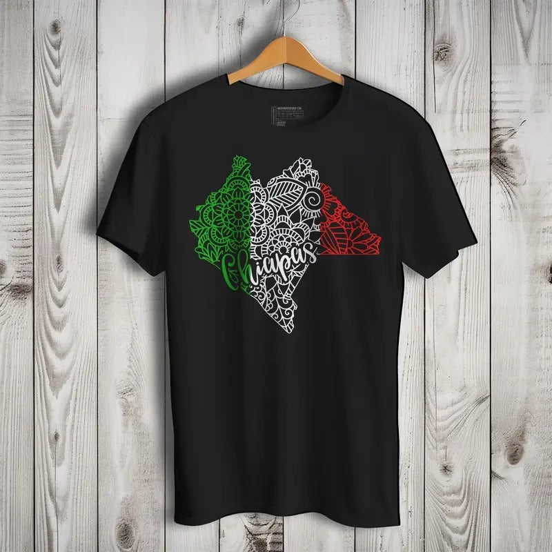 Chiapas Mexico Patriotic Mexican Short Sleeve Playera - Adult & Kids T-Shirts, Sweatshirts & Hoodies apparel design preview 1