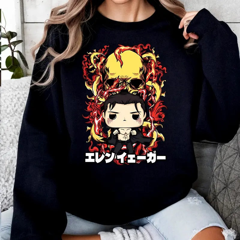 Chibi Eren Yeager - Adult & Kids T-Shirts, Sweatshirts & Hoodies apparel design preview 1