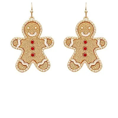 Chic Gingerbread Man Earrings - Adult & Kids T-Shirts, Sweatshirts & Hoodies apparel design preview 1