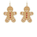 Chic Gingerbread Man Earrings - Adult & Kids T-Shirts, Sweatshirts & Hoodies apparel design preview 1