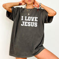 ChicCotton I Love Jesus Comfort Colors Is King Faith - Adult & Kids T-Shirts, Sweatshirts & Hoodies apparel design preview 1