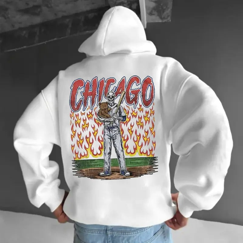 Chicago Baseball Classic Cubs Skeleton Vintage - Adult & Kids T-Shirts, Sweatshirts & Hoodies apparel design preview 1
