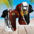 Chicago Blackhawks Hawaiian Rugged Split Design - Adult & Kids T-Shirts, Sweatshirts & Hoodies apparel design preview 1