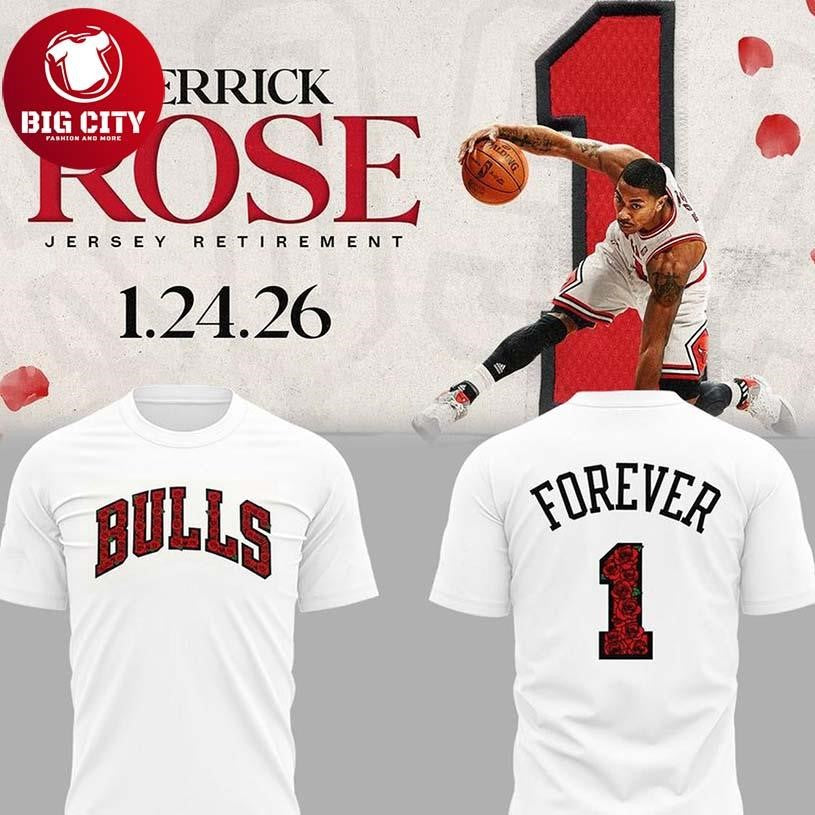Chicago Bulls Derrick Martell Rose Retirement 2026 - Adult & Kids T-Shirts, Sweatshirts & Hoodies apparel design preview 1