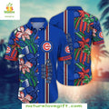 Chicago Cubs Hawaiian Vibrant Floral Stripes Baseball - Adult & Kids T-Shirts, Sweatshirts & Hoodies apparel design preview 1