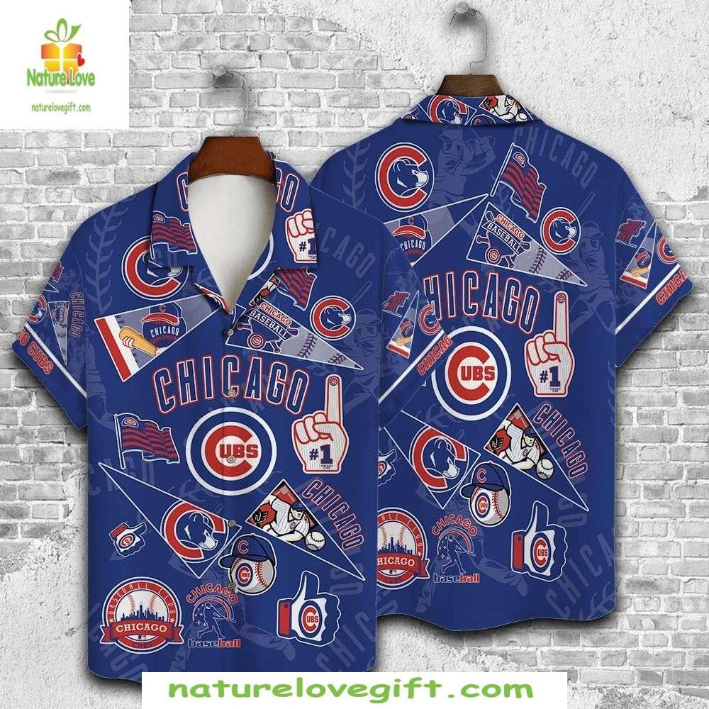Chicago Cubs MLB Hawaiian Champions Spirit Baseball - Adult & Kids T-Shirts, Sweatshirts & Hoodies apparel design preview 1