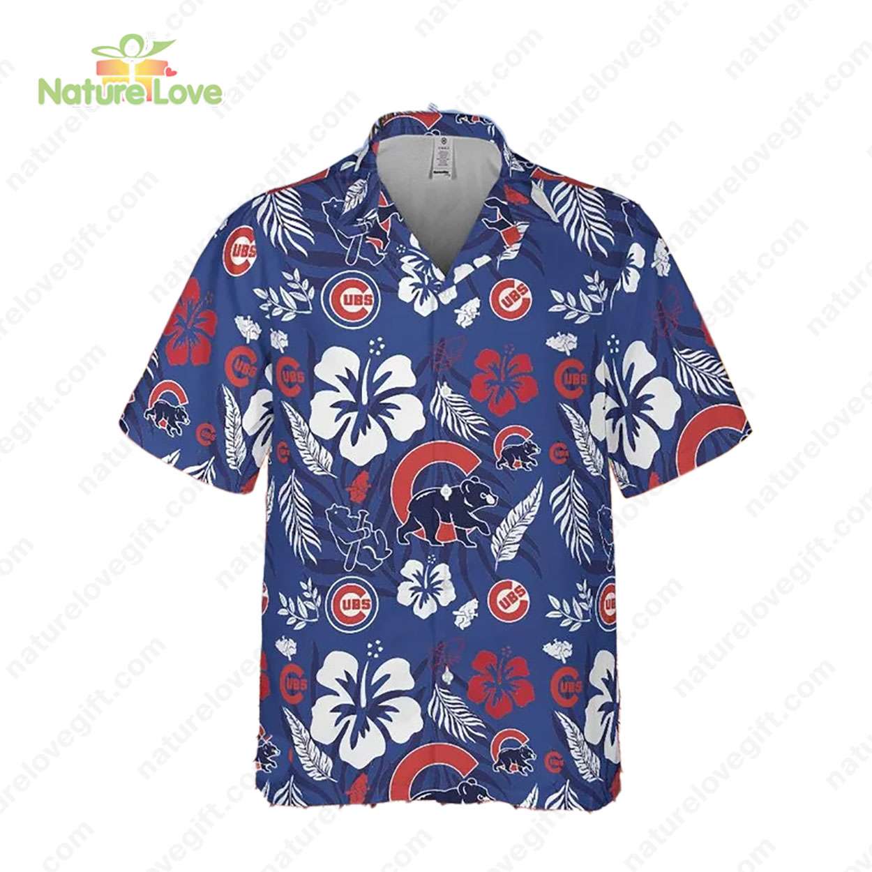 Chicago Cubs Hibiscus Tropical Floral MLB Hawaiian - Adult & Kids T-Shirts, Sweatshirts & Hoodies apparel design preview 1