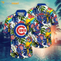 Chicago Cubs MLB Colorful Parrot Monstera Leaves - Adult & Kids T-Shirts, Sweatshirts & Hoodies apparel design preview 1