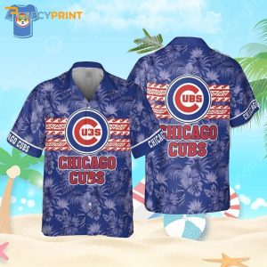 Chicago Cubs Major League Baseball Print Flower - Adult & Kids T-Shirts, Sweatshirts & Hoodies apparel design preview 1