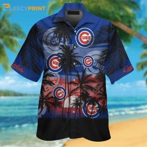 Chicago Cubs Palm Trees Tropical Hawaiian - Adult & Kids T-Shirts, Sweatshirts & Hoodies apparel design preview 1