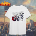 Chicago Cubs Red Electric Guitar With Lightning Bolts - Adult & Kids T-Shirts, Sweatshirts & Hoodies apparel design preview 1
