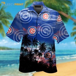 Chicago Cubs Short Sleeve Tropical Palm Trees - Adult & Kids T-Shirts, Sweatshirts & Hoodies apparel design preview 1