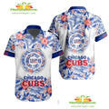 Chicago Cubs Hawaiian Tropical Flower Aloha for Men - Adult & Kids T-Shirts, Sweatshirts & Hoodies apparel design preview 1