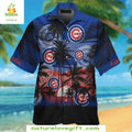 Chicago Cubs Hawaiian Sunset Palms Beach Gradient - Adult & Kids T-Shirts, Sweatshirts & Hoodies apparel design preview 1