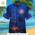 Chicago Cubs Hawaiian Sunset Serenity Palm - Adult & Kids T-Shirts, Sweatshirts & Hoodies apparel design preview 1