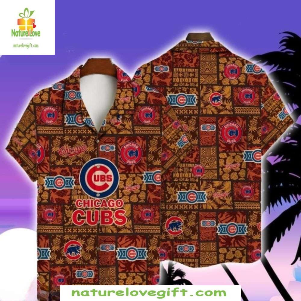 Chicago Cubs Hawaiian MLB Tribal Tribute Baseball - Adult & Kids T-Shirts, Sweatshirts & Hoodies apparel design preview 1