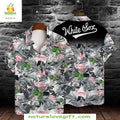 Chicago White Sox Hawaiian Flamingo Hibiscus MLB - Adult & Kids T-Shirts, Sweatshirts & Hoodies apparel design preview 1