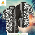 Chicago White Sox Floral Monochrome Hawaiian MLB - Adult & Kids T-Shirts, Sweatshirts & Hoodies apparel design preview 1