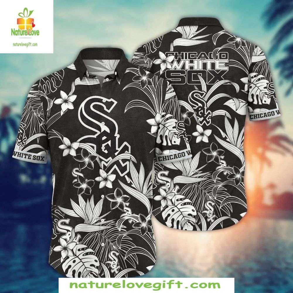 Chicago White Sox Floral Hawaiian Stylish MLB - Adult & Kids T-Shirts, Sweatshirts & Hoodies apparel design preview 1