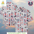 MLB Chicago White Sox Patriotic Fireworks Hawaiian - Adult & Kids T-Shirts, Sweatshirts & Hoodies apparel design preview 1