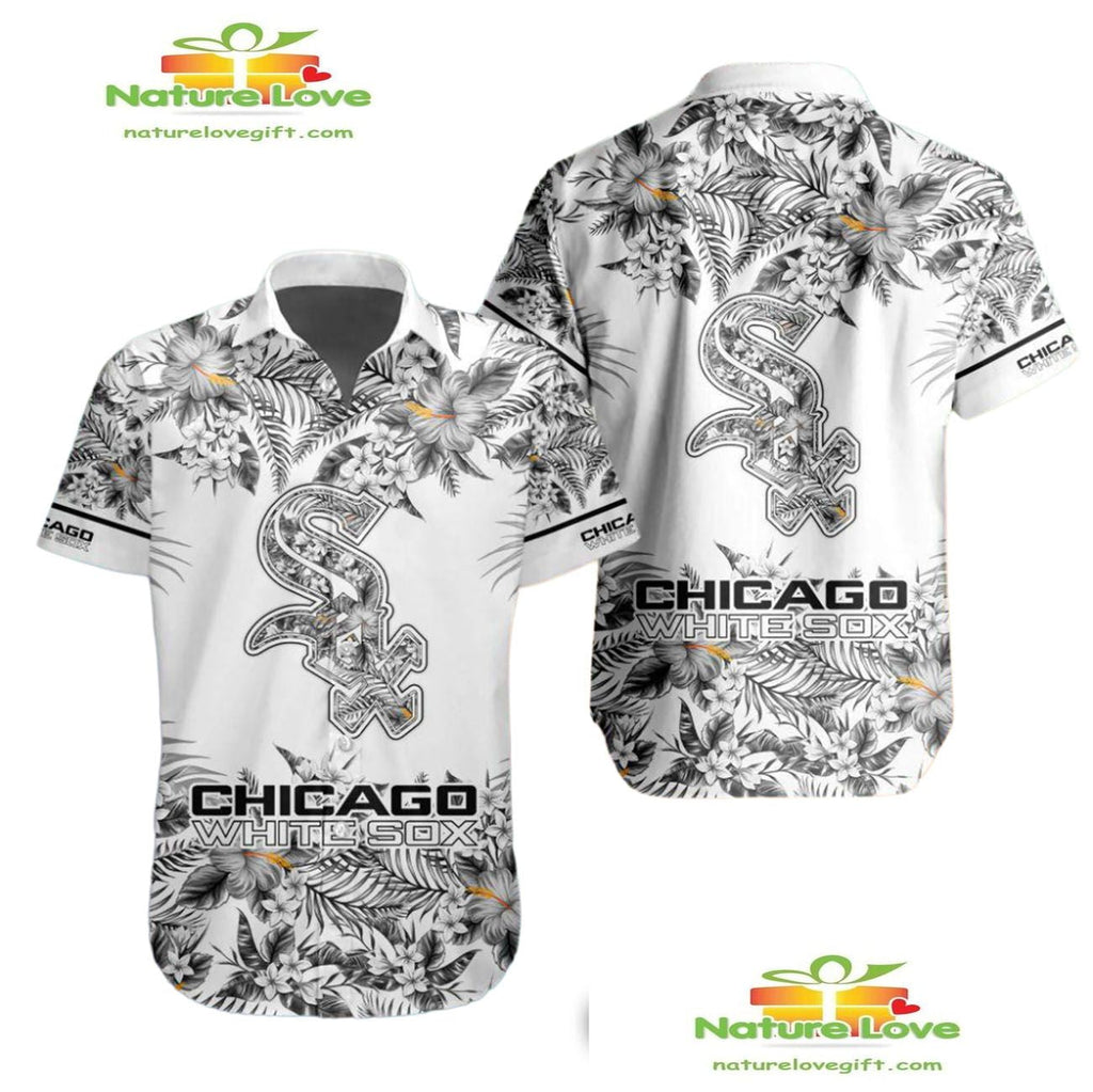 Chicago White Sox Tropical Flower Hawaiian for Men - Adult & Kids T-Shirts, Sweatshirts & Hoodies apparel design preview 1