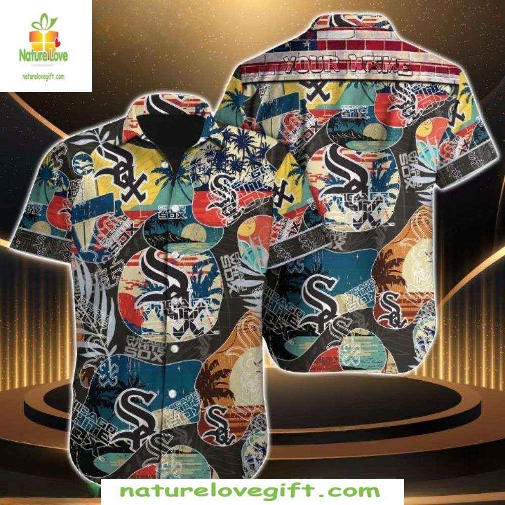 Chicago White Sox Hawaiian MLB Baseball Beach Party - Adult & Kids T-Shirts, Sweatshirts & Hoodies apparel design preview 1