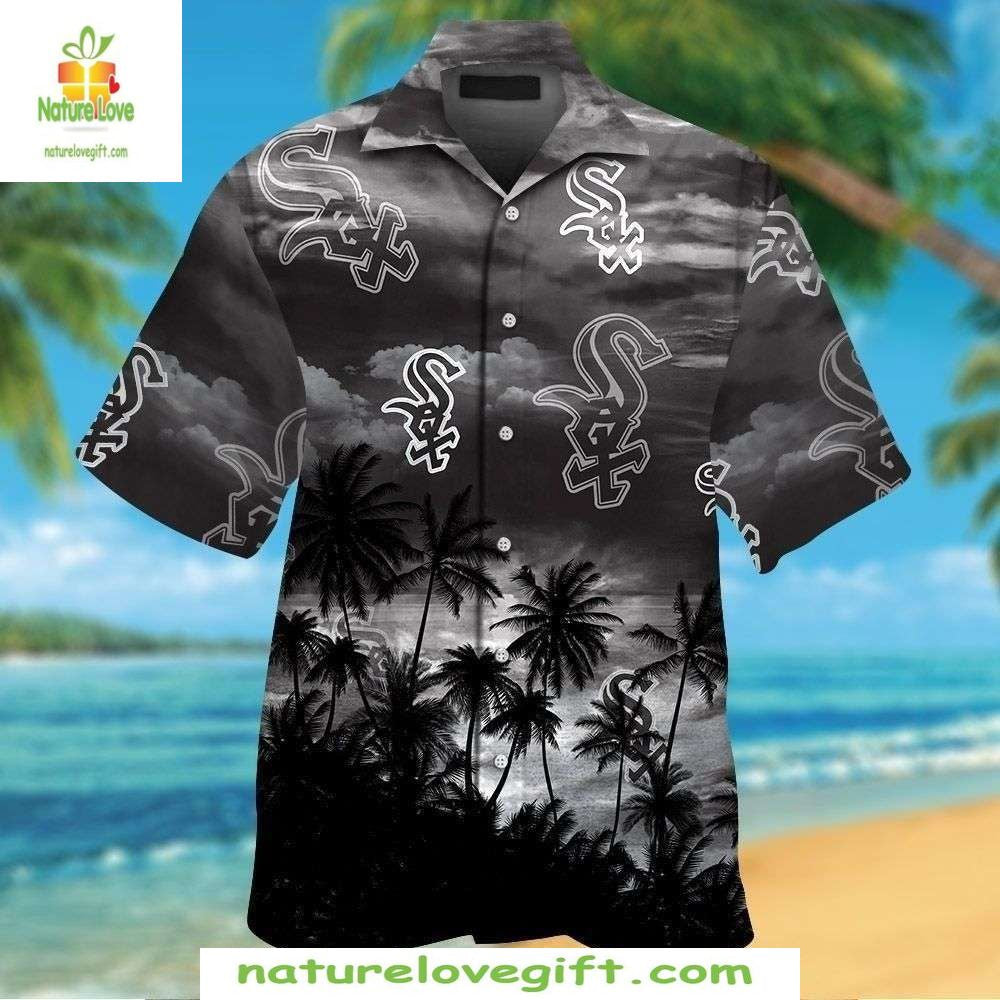 Chicago White Sox Hawaiian Stylish Baseball Sunset - Adult & Kids T-Shirts, Sweatshirts & Hoodies apparel design preview 1