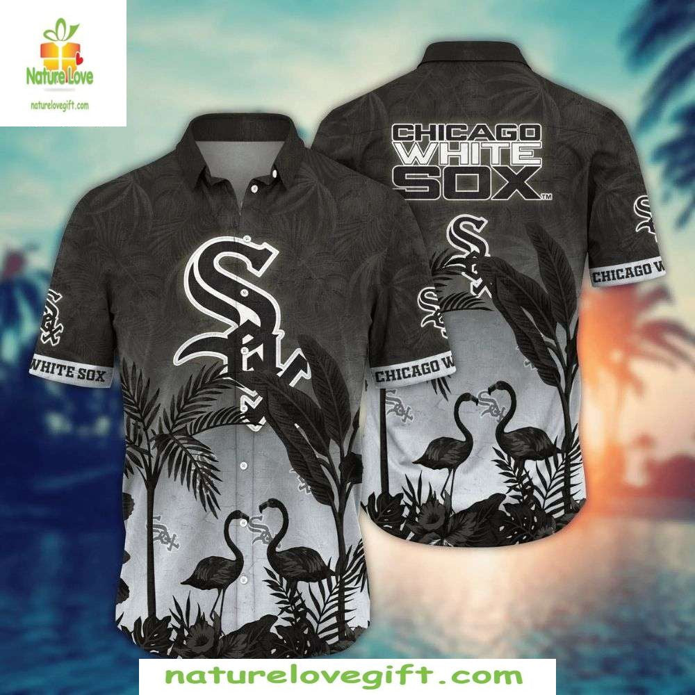 Chicago White Sox Hawaiian Tropical Flamingo MLB - Adult & Kids T-Shirts, Sweatshirts & Hoodies apparel design preview 1
