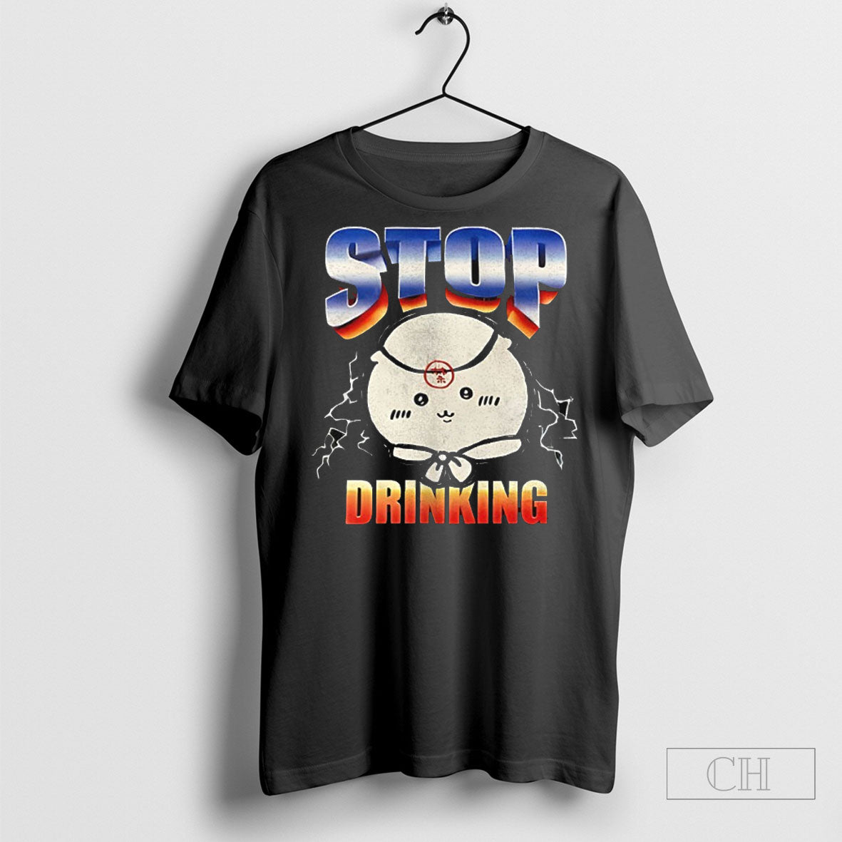 Chiikawa Kurimanju Stop Drinking - Adult & Kids T-Shirts, Sweatshirts & Hoodies apparel design preview 1