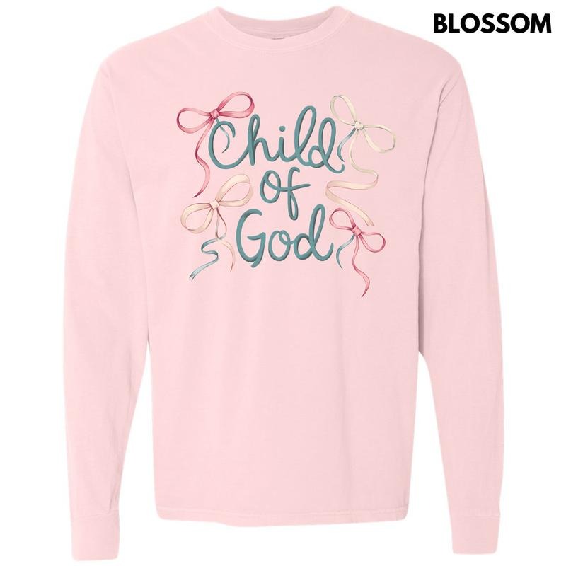 Child God Bows Comfort Colors 'NLB' - Adult & Kids T-Shirts, Sweatshirts & Hoodies apparel design preview 1
