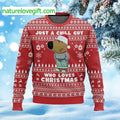 Chill Guy Meme Just A Chill Guy Who Loves Ugly Christmas Sweater - Holiday Gift product image