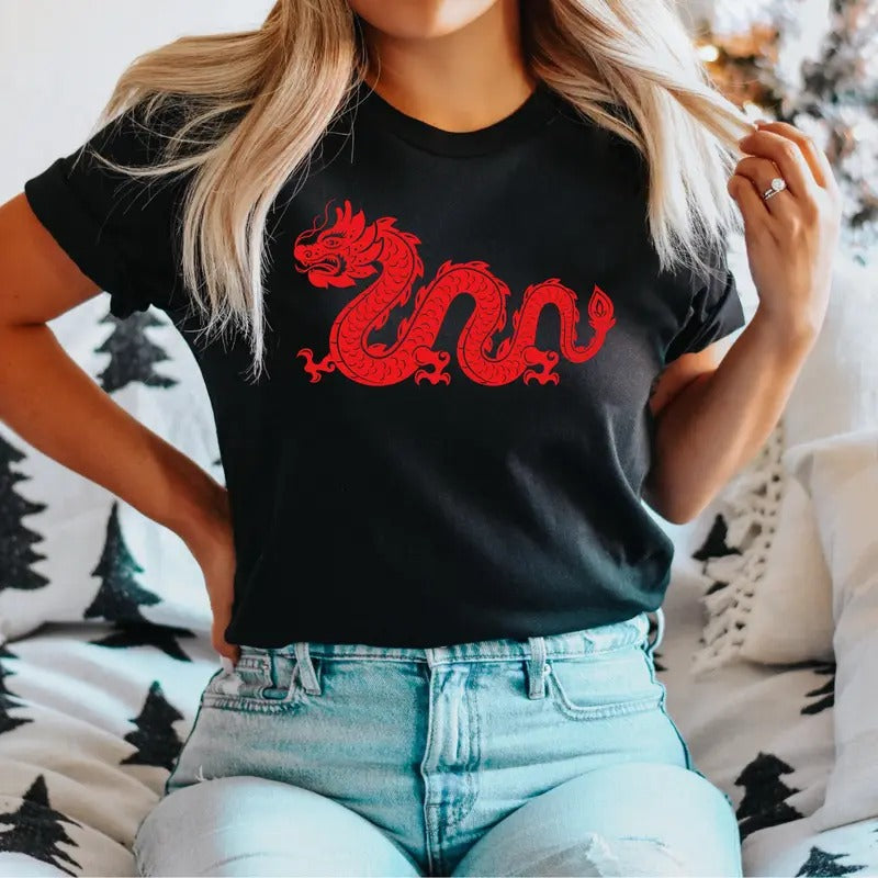 Chinese Dragon New Year 2025 Retro Traditional Lunar - Adult & Kids T-Shirts, Sweatshirts & Hoodies apparel design preview 1