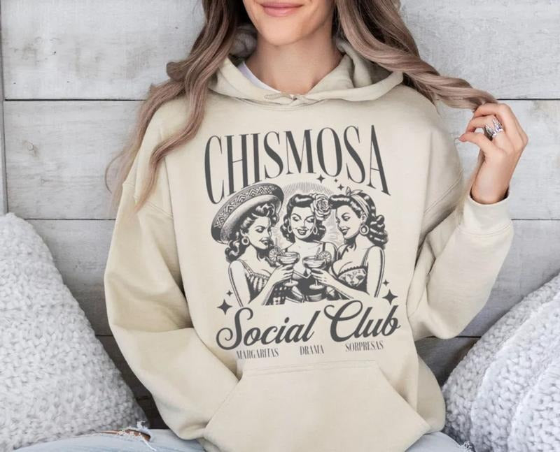 Chismosa Social Club Latina Chisme Mexicana Latinx - Adult & Kids T-Shirts, Sweatshirts & Hoodies apparel design preview 1