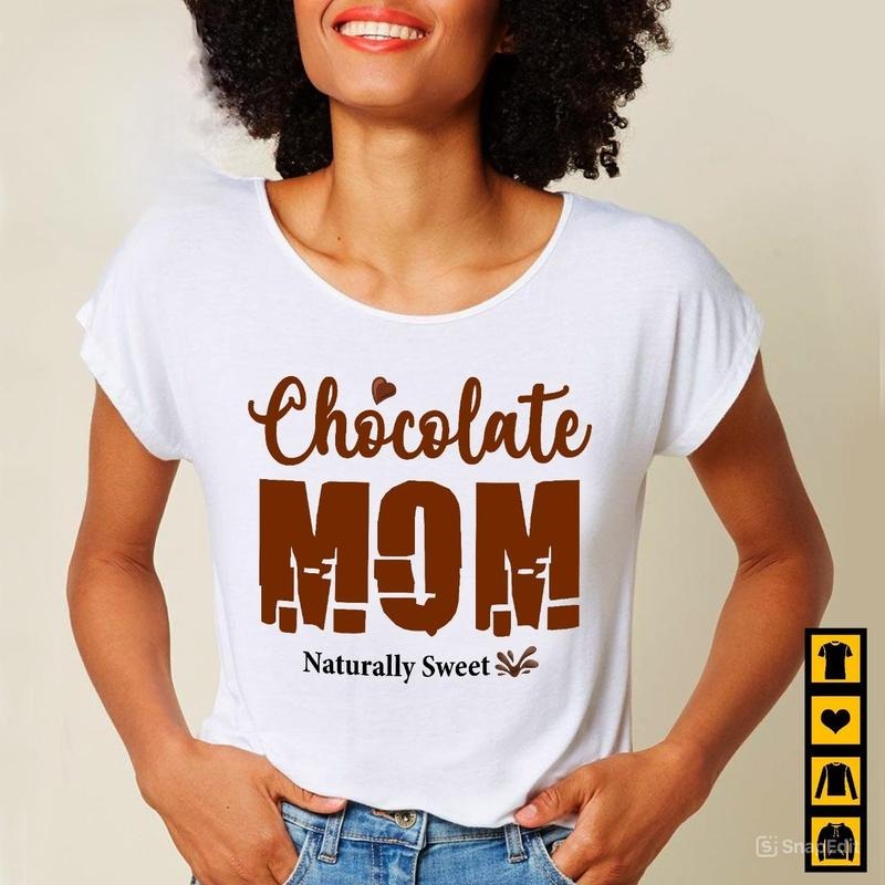 Chocolate Mom Natural Sweet Black Girl Magic Mama - Adult & Kids T-Shirts, Sweatshirts & Hoodies apparel design preview 1