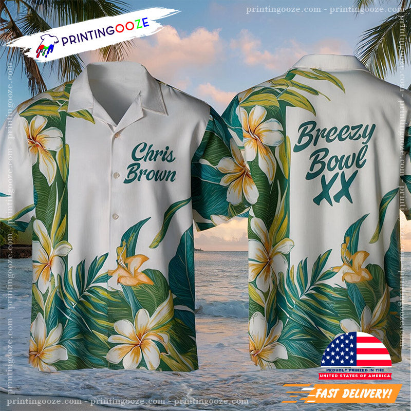Chris Brown Breezy Bowl XX 2025 Tour Hawaiian - Adult & Kids T-Shirts, Sweatshirts & Hoodies apparel design preview 1