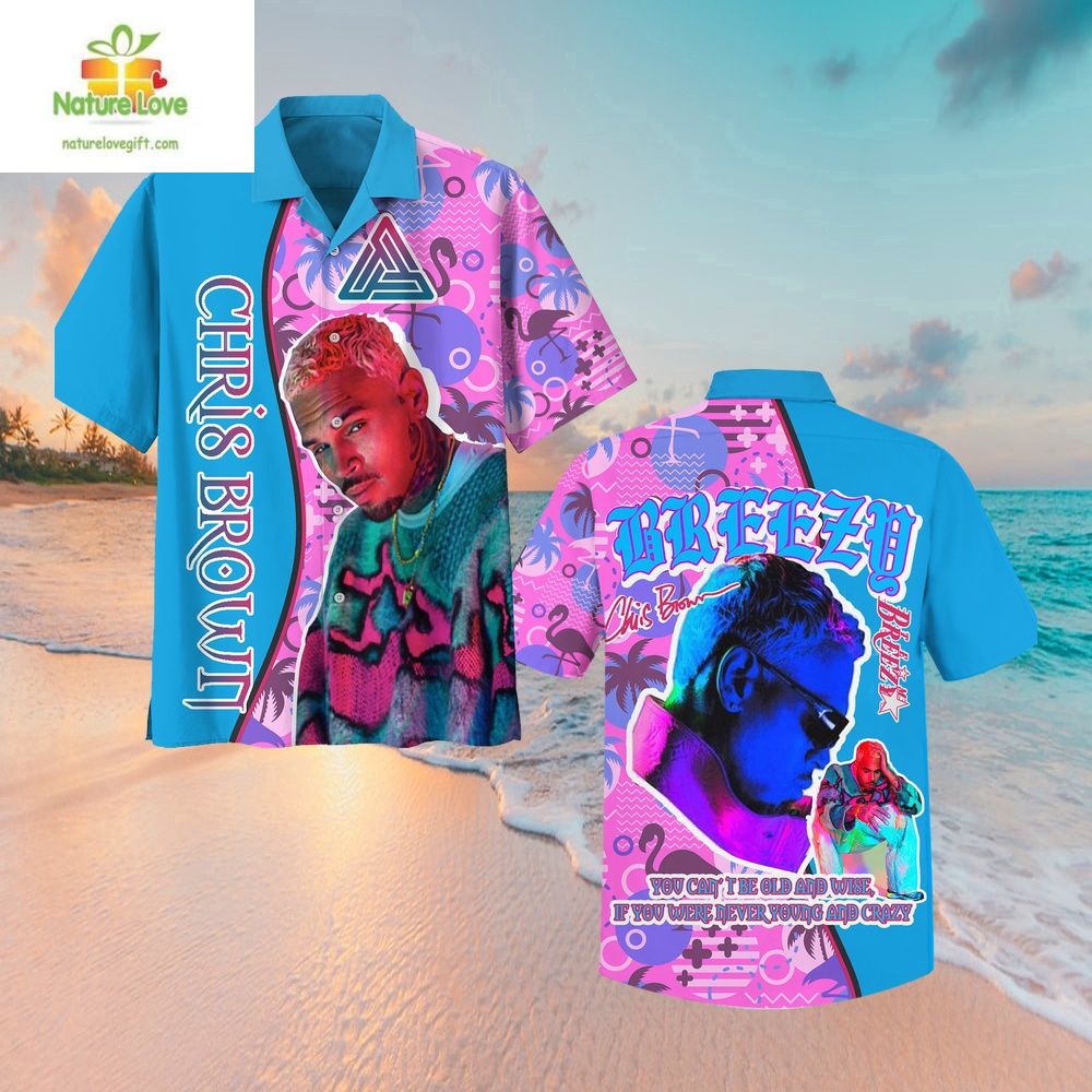 Chris Brown Hawaiian Tropical Music Themed Aloha - Adult & Kids T-Shirts, Sweatshirts & Hoodies apparel design preview 1