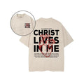 Christ Lives Me Christian Washed 2 Sided Pure Cotton - Adult & Kids T-Shirts, Sweatshirts & Hoodies apparel design preview 1