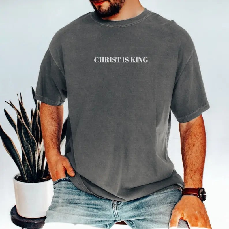 Christ Is King Jesus Classic Faith Bible Verse Cotton - Adult & Kids T-Shirts, Sweatshirts & Hoodies apparel design preview 1