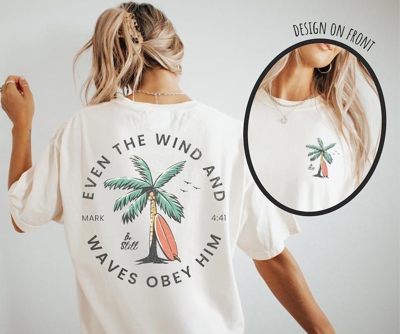 Christian Bible Verse Beachy Backprint Teen Baptism - Adult & Kids T-Shirts, Sweatshirts & Hoodies apparel design preview 1