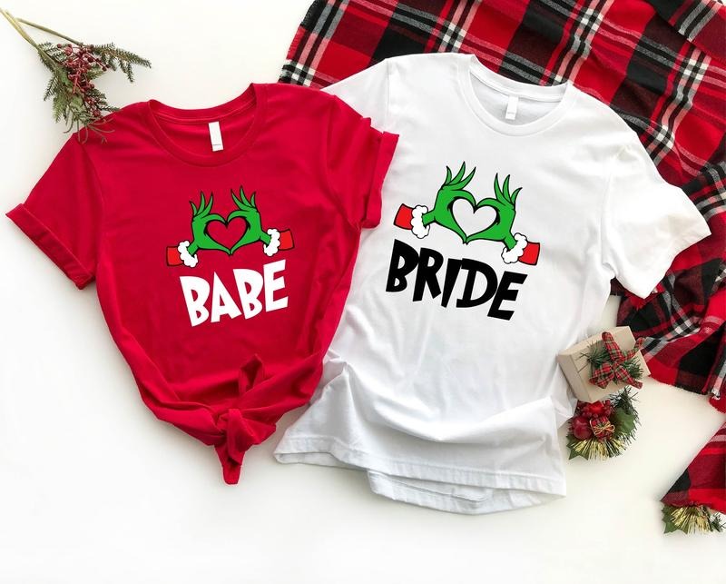 Bachelorette Party Bride Babe Xmas Bridal Matching - Adult & Kids T-Shirts, Sweatshirts & Hoodies apparel design preview 1