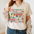 Buddy Elf Movie Quote Santa I Know Him Cotton - Adult & Kids T-Shirts, Sweatshirts & Hoodies apparel design preview 1