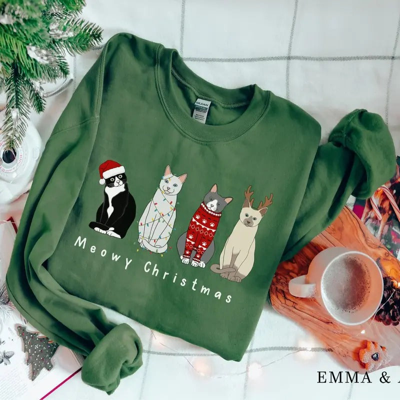 Cat Meowy Lover - Adult & Kids T-Shirts, Sweatshirts & Hoodies apparel design preview 1