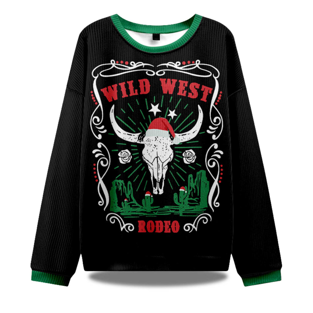 Christmas Cow Skull Ugly Christmas Sweater - Holiday Gift product image
