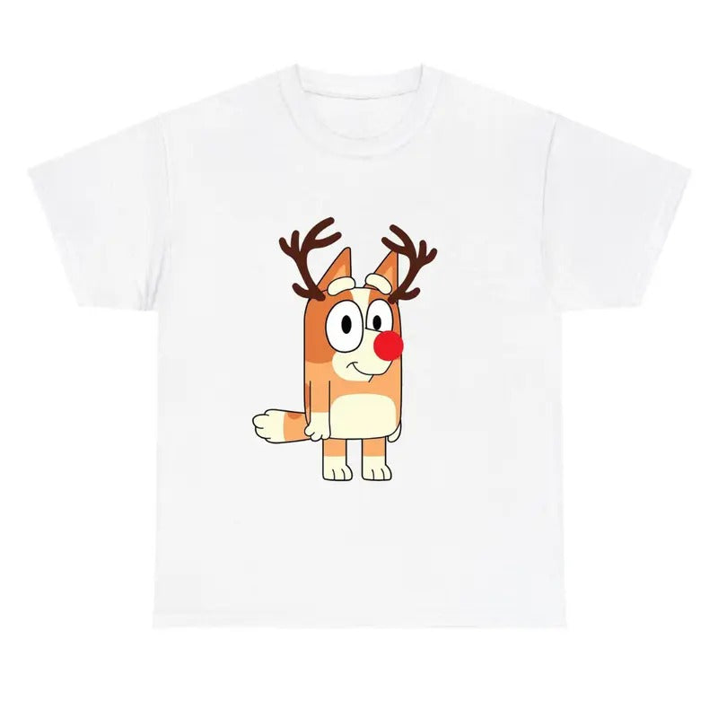 Cute Blueyyy Reindeer Funny - Adult & Kids T-Shirts, Sweatshirts & Hoodies apparel design preview 1
